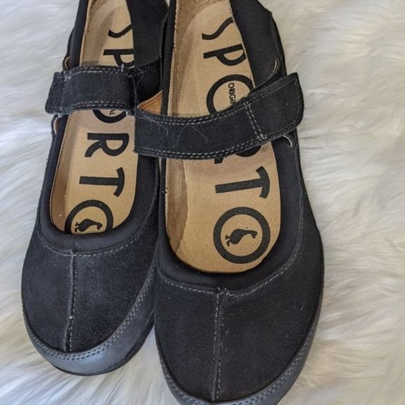 SPORTO ORIGINAL JENNA LEATHER MARY JANE FLATS SANDALS SHOES BLACK SIZE 11M - Picture 11 of 11